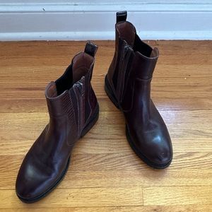 JEFFREY CAMPBELL brown leather Chelsea boots